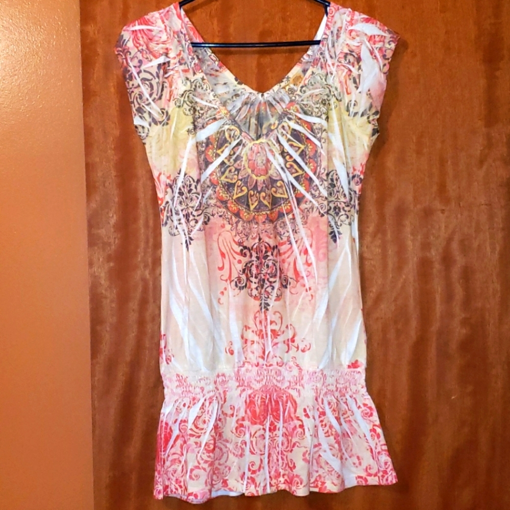 Y2K EYESHADOW PEPLUM TOP - Picture 1 of 6